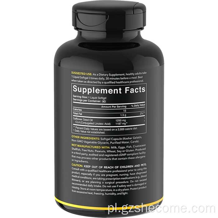 CLA wspiera utratę masy ciała i metabolizm CLA Softgels